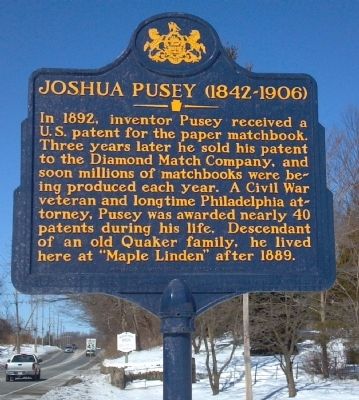 It's National Inventors' Day! PA is home to so many #EPIC ideas and inventions, including the paper matchbook, which was patented by Joshua Pusey  from Lima (#DelawareCounty) in 1892. He also invented the Roller Coaster and 36 patents #PAProud  #Inventions #VisitDelcoHistory