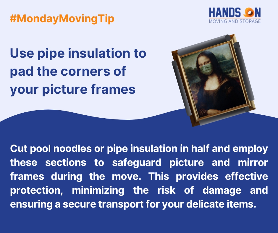 handsonmoving's tweet image. Use pipe insulation to pad the corners of your picture frames
#MondayMovingTips #LocalMovingCompany #ResidentialMovingCompany