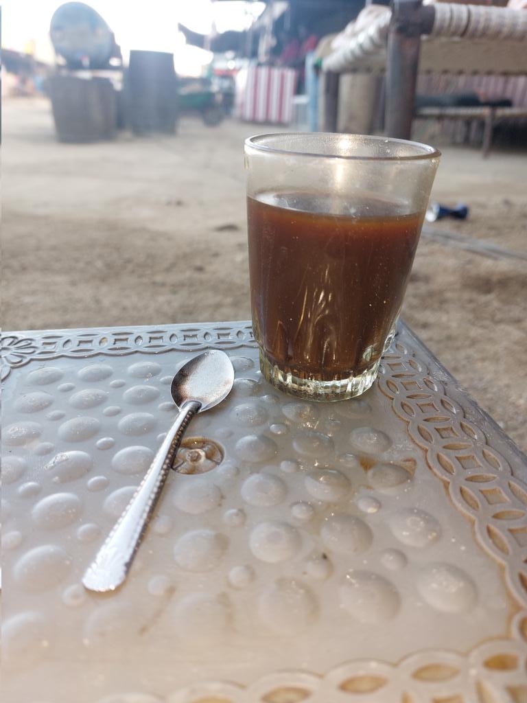 In the middle of the desert  6:00 AM