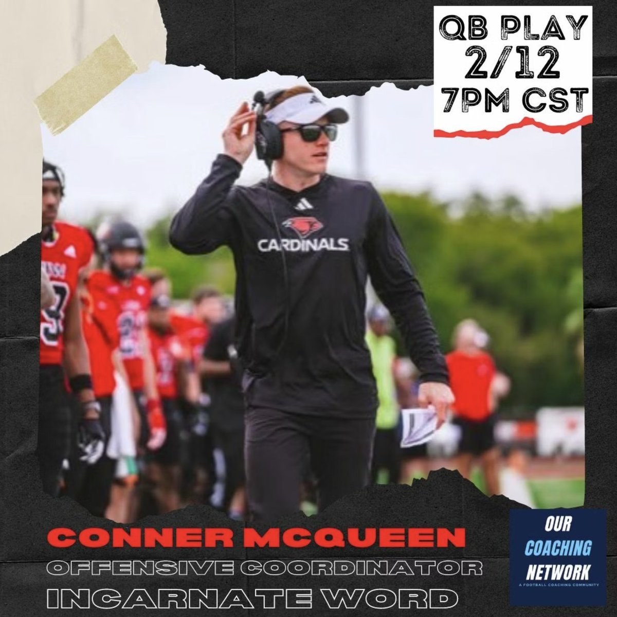 We're LIVE on the Network tonight with @Conner_McQueen for our 1st of 10+ Sessions this off season on QB Development! Topic: Progressive Install✅ Link to join us is on the Events page at OurCoachingNetwork.com✍️