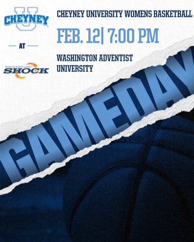 CheyneyWBB's tweet photo. It’s Game Day for #CheyneyWBB!! Today the Wolves (8-10) are on the road against @wauwbb (16-5) for a 7:00 PM tip-off. Click here —> https://t.co/rWsOHcxOJX for the link to watch #OneCheyney #JoinTheWolfpack https://t.co/yNERNN7Glb