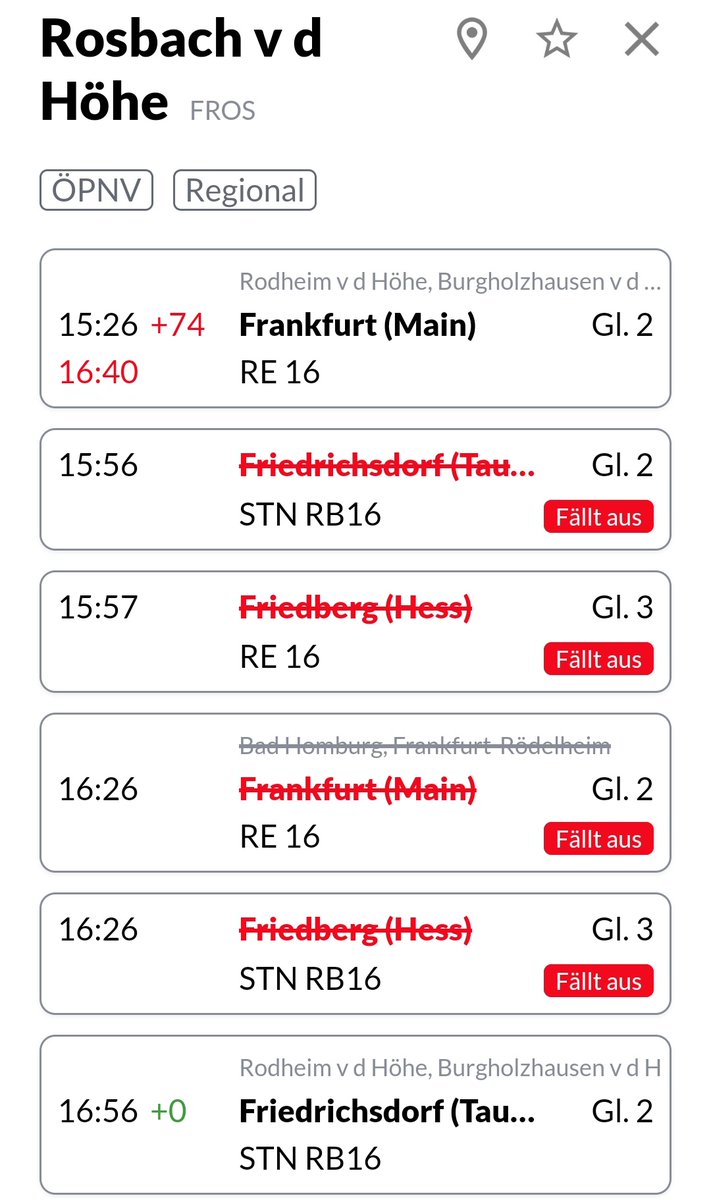 Dennyo218's tweet photo. Ich wage mal die Behauptung, das die Strecke FriedbergHessen - Friedrichsdorf erstmal dicht ist, bis sich der RE16 irgendwie wegbewegt hat. @jonaslohse #Bahntweet https://t.co/lTZmX98udU