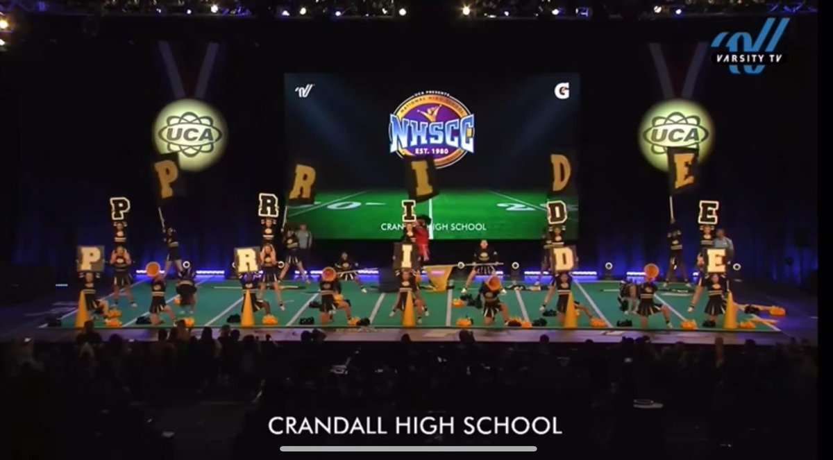 OfficialCISD's tweet image. 📣 Congratulations to Crandall High School Cheer on earning 5th place in the Nation this weekend at the UCA National High School Cheerleading Competition in Florida! Incredible job, Pirates! #CISDBelieves #CISDGrows
