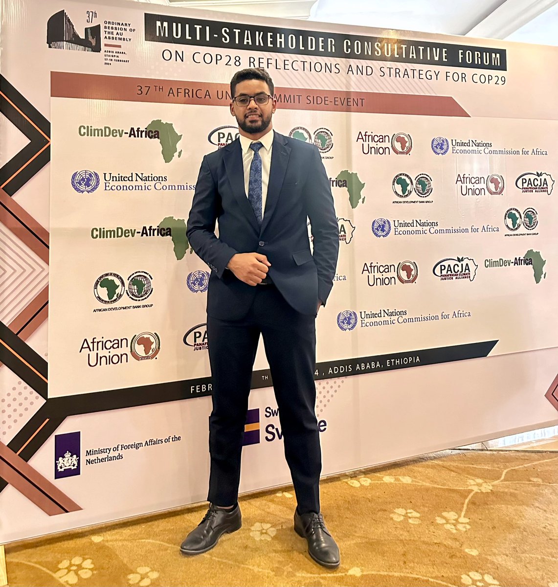 moctarsidiel's tweet photo. African Union Summit 37th ordinary Summit.

Coming to these pivotal multistakeholder consultative forum on COP28 reflections and strategy for COP29
Joining colleagues from all stakeholders AU, UN, CVOs to address the climate and health agenda for resilient and sustainable Africa. https://t.co/jkfKQ2gIYZ