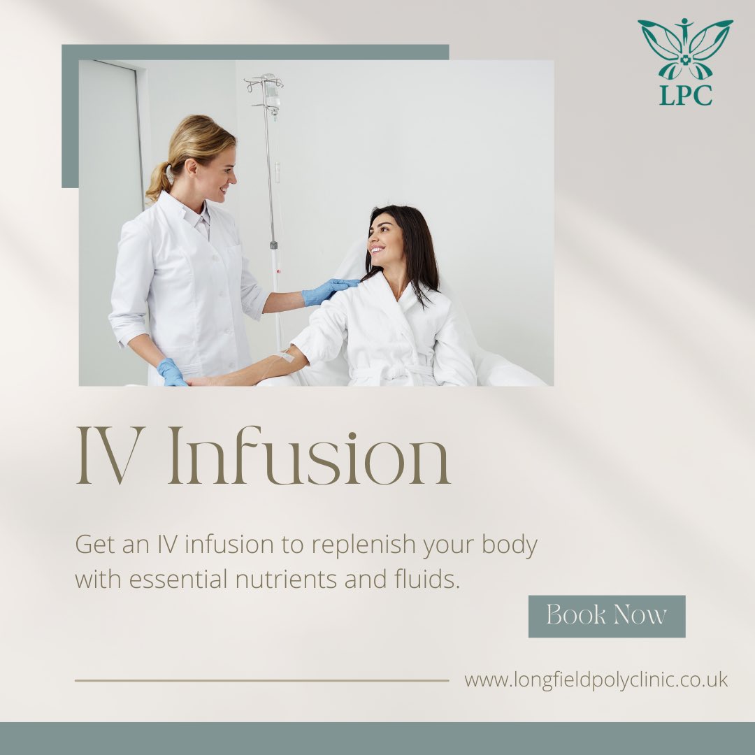 Rejuvenate your body with a Longfield Polyclinic IV infusion. 🍊🍋💦Contact us to book your appointment. 

#IVInfusion #IVTherapy #IV #Rejuvenate #Health #HealthyLiving #HealthyLifestyle #Longfield #Kent #Doctors #HealthSpecialists #BookNow #Appointments #Dartford #UK #KentClinic
