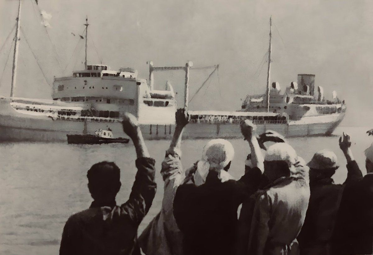 ozkuner's tweet image. イラン「石油を国有化したろ」
↓
英国「ファッ⁈ もともとイランの石油はワイのものやんけ」
↓
英国「許さんぞｺﾞﾙｧ」
↓
第二次大戦後も列強は旧植民地の利権を放棄したがらず小競り合いが多発
↓
戦いはまだ続いていた
↓
英国「見せしめにイラン石油を積んだ油槽船ローズマリーを拿捕や」
↓…