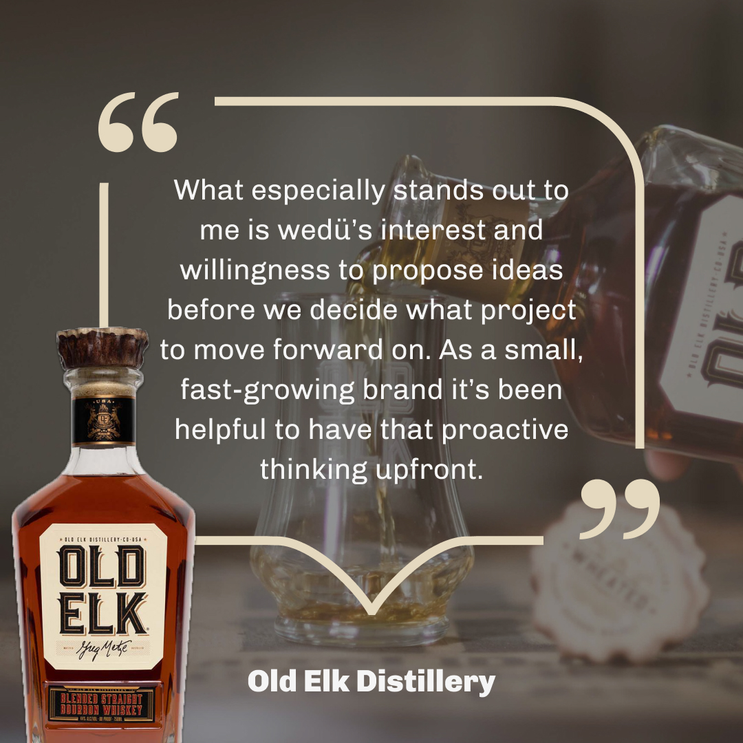 weduinc's tweet photo. Thrilled to share some kind words from our friends at Old Elk Distillery. 🥃 We loved partnering with them and are glad we could make an impact! #wedu #whenyoureserious #clientsuccess #testimonial https://t.co/d4D2XvXo40