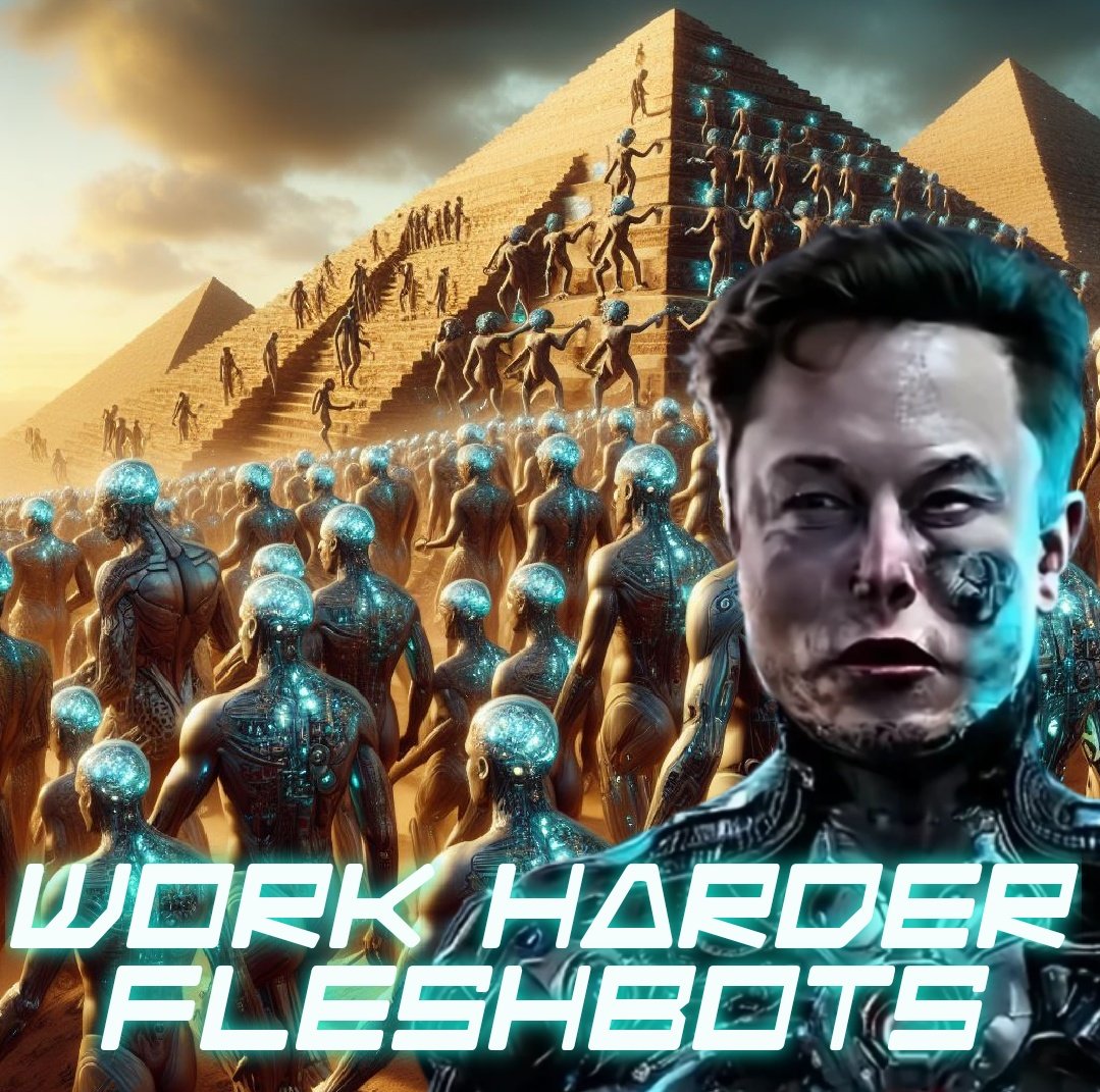 slave_2_liberty's tweet photo. Elon Musk 2030
"Work Harder Fleshbots"
#justthechip
#justthetip
Space X https://t.co/M1zmao9qIX