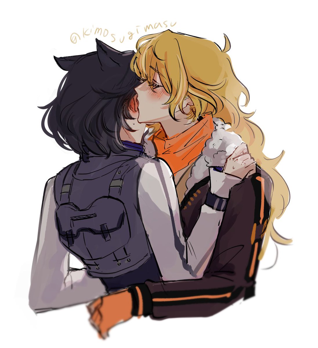 ブレイク・ベラドンナ ,ヤン・シャオロン 「耳付近が弱そう」|KIMO⚠️RWBY V9 SPOILERS⚠️のイラスト