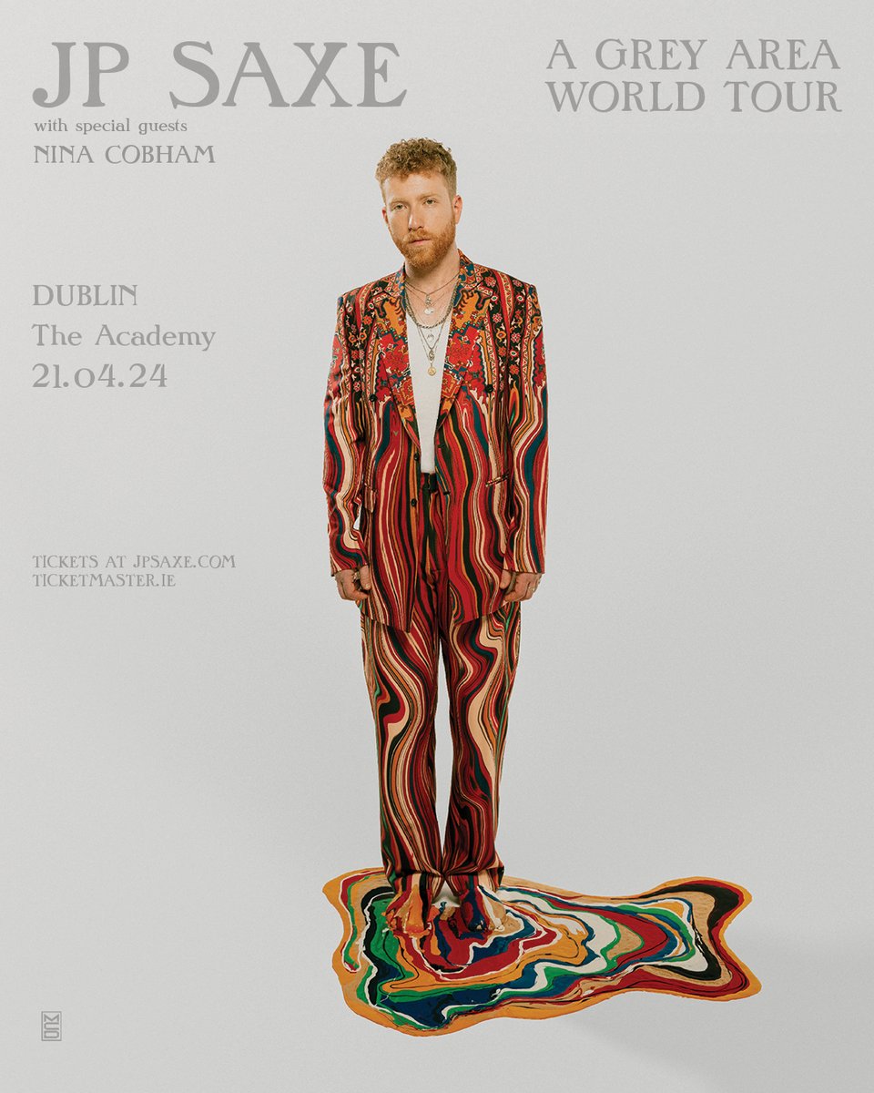 <a href="/ninacobham/">nina cobham 💌</a> just announced as support for <a href="/jpsaxe/">JP Saxe</a> at The Academy, Dublin on April 21st❤️‍🔥

Remaining tickets here- bit.ly/JP-Saxe-TM