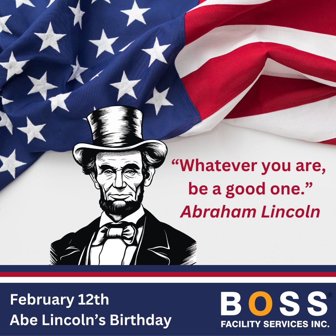 BOSSFSI's tweet photo. Happy Birthday Abraham Lincoln! Born on February 12, 1809, Honest Abe was the 18th President of the USA. β€οΈ π€ π
#BOSS #BossFSI #Bossome https://t.co/yR0DwN0lBv
