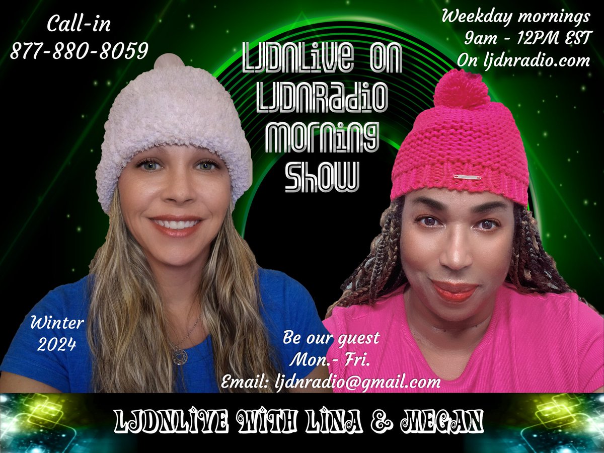 LjdNetwork's tweet photo. Good morning #LJDNLive Morning Show with Lina &amp; Megan giving positive thoughts to you this #MotivationMonday morning. Join us on https://t.co/VgF5NvePNB https://t.co/sVyUHehXCY