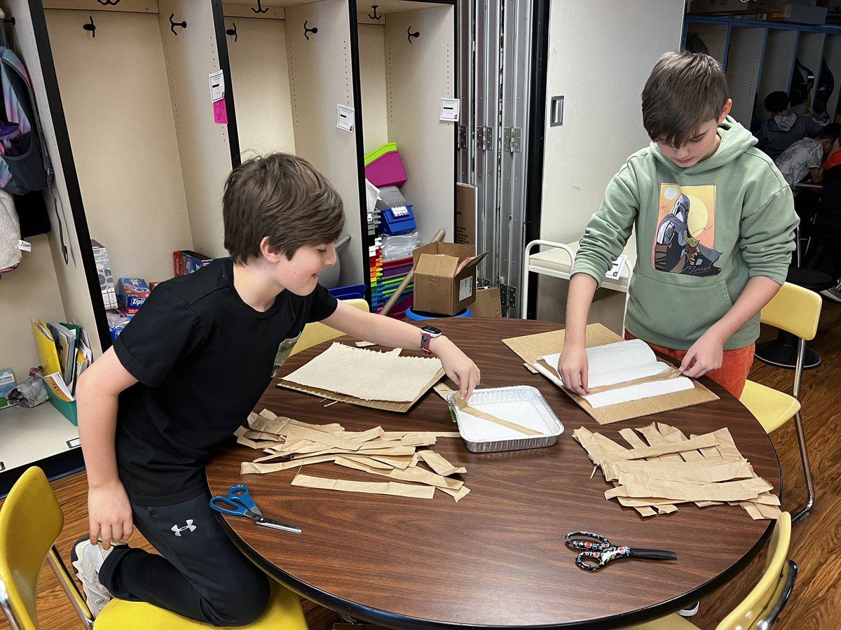 While reading The Egypt Game we are also learning about ancient Egypt. We recently learned about hieroglyphics and papyrus paper. Today, we began creating our own “papyrus” paper to use to create our names in hieroglyphics. #EXCEL <a href="/BCSDGifted/">Ellen Foster</a> <a href="/BCSDMemorial/">Memorial Elementary</a> <a href="/BrunswickEdu/">Patrick Geschke</a>