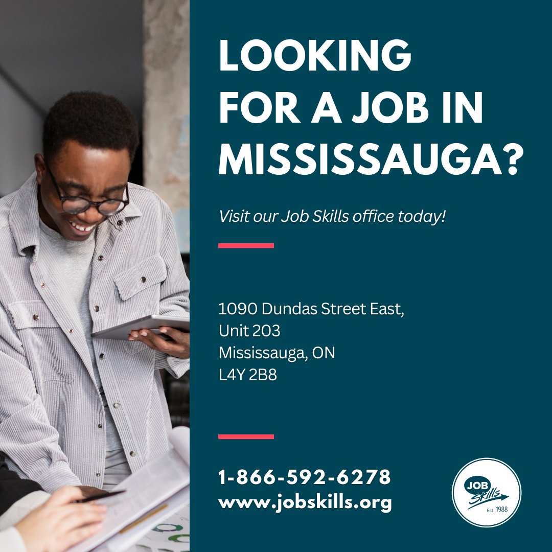 JobSkillsOrg's tweet photo. Are you seeking better employment opportunities in Mississauga but finding it challenging to secure the positions you deserve?

Visit our office today!

📍1090 Dundas Street East,  Unit 203
Mississauga, ON L4Y 2B8

🌐 https://t.co/dyKH0FT3UH
📞 1-866-592-6278 https://t.co/OgbR5W7DgA