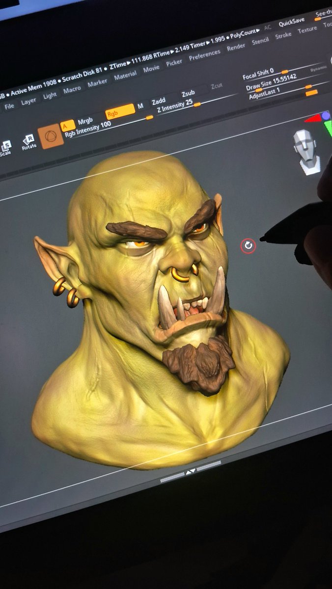 Vg_artbr's tweet photo. First time doing modeling in zbrush from scratch and it was a lot of fun, I'm definitely going to do more kaskadsas, but with a character I created, let's see if something cool comes out (and if I can do it)
#sculpt #zbrush #3dart #fantasy3d #3d https://t.co/Wykqq196ED