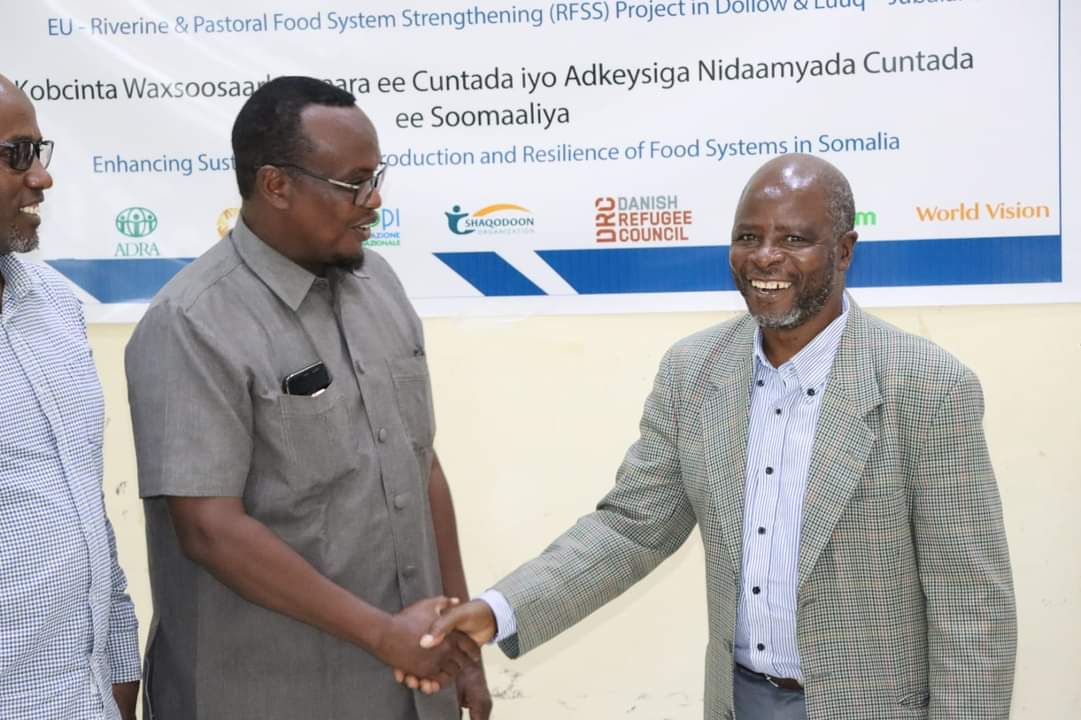 The European Union-funded project to strengthen the food system in the districts that  rivers passes through and Livestock in Dolow and Luuq-Jubaland Implemented by SomRep consertium