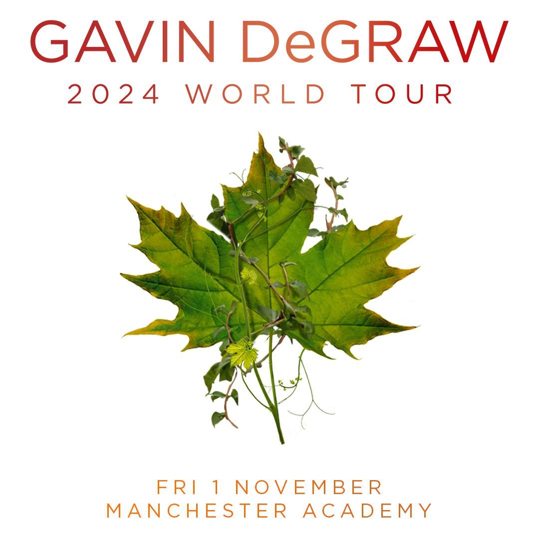 🍃 NEW: @GavinDeGraw 📅 Friday 1st November 2024 // Manchester Academy 🎫 ON SALE FRIDAY 10am via buff.ly/3HWTsxr