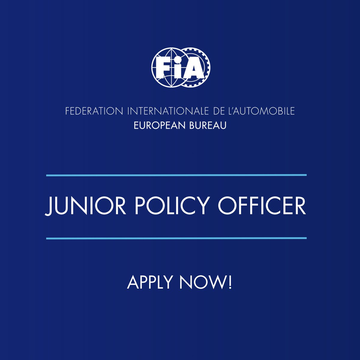 Are you interested in EU policy work? We are looking for a Junior Policy Officer to join our team! Application deadline: 1 March Starting date: 1 April More info fiaregion1.com/about-us/oppor… #hiring #jobs #brusselsjobs