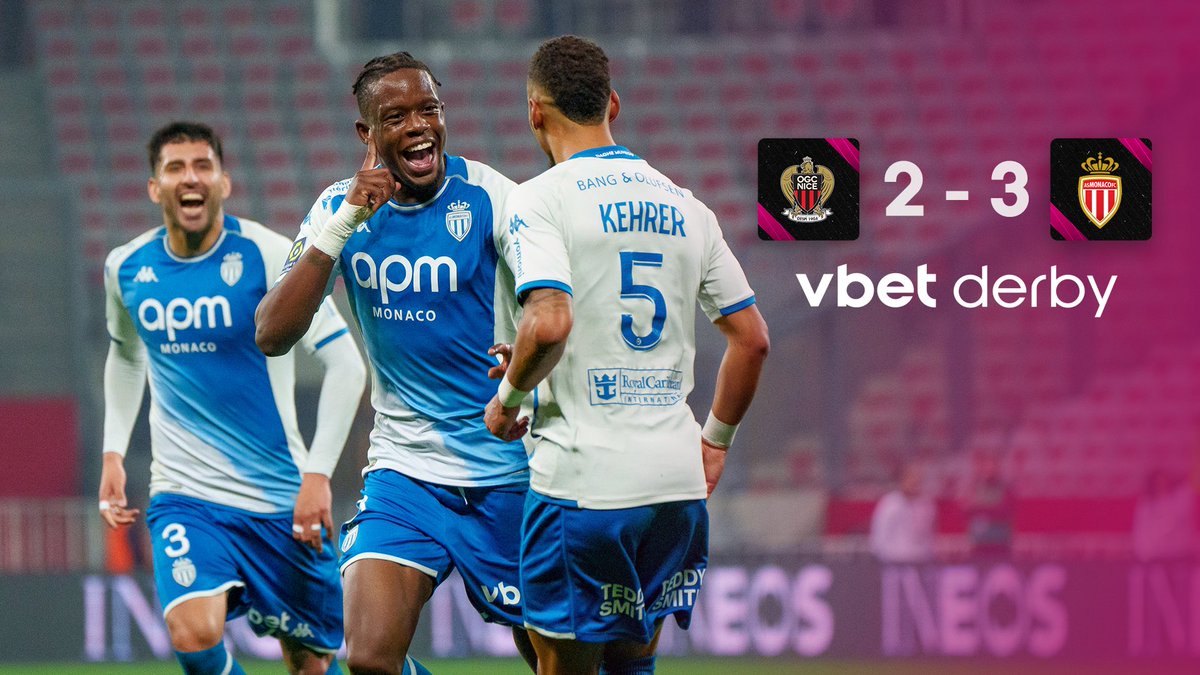 What a match 🤩 Massive congratulations to our partners AS Monaco, on taking the VBET derby win! 💪 They played with incredible heart and determination, and it truly paid off ✌️