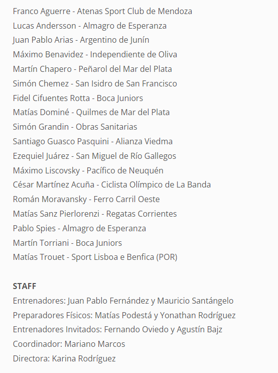 alemalky's tweet photo. Tendrá prácticamente todos sus convocados que se encuentran en el país a excepción de Matías Trouet, el hermano de Santiago, que juega en Sport Lisboa e Benfica de Portugal. #FIBAU17 #Argentina #ElAlma https://t.co/7JO29S3cPj