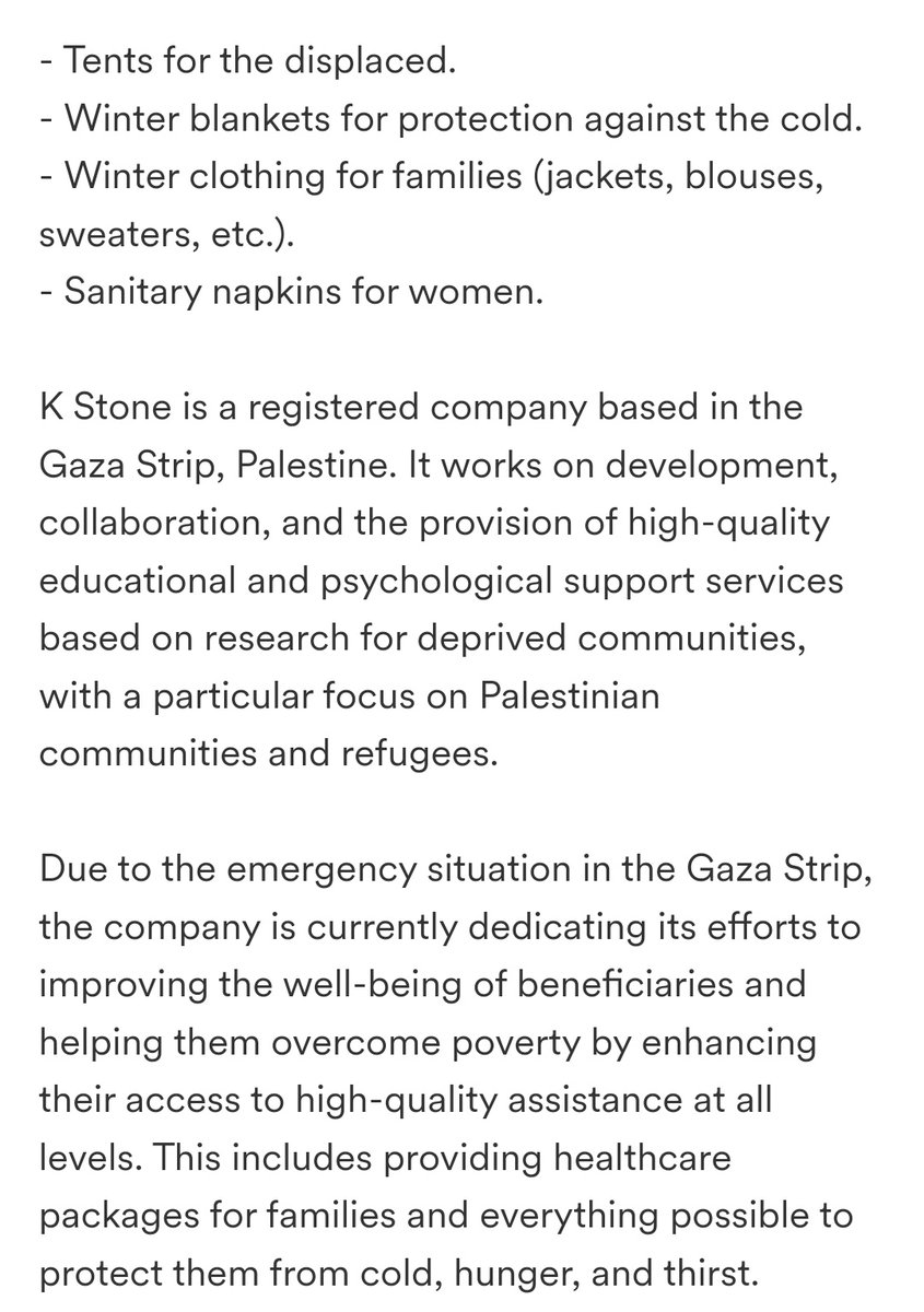 cursedchuuya's tweet photo. I've been personally asked to promote this campaign for K Stone Company, which will provide clothes, shelters, and sanitary kits, amongst other necessities for Palestinians in Gaza. PLEASE boost this and donate if you can ‼️ https://t.co/T1UzfHEew1 https://t.co/Xnr2cTvoTa