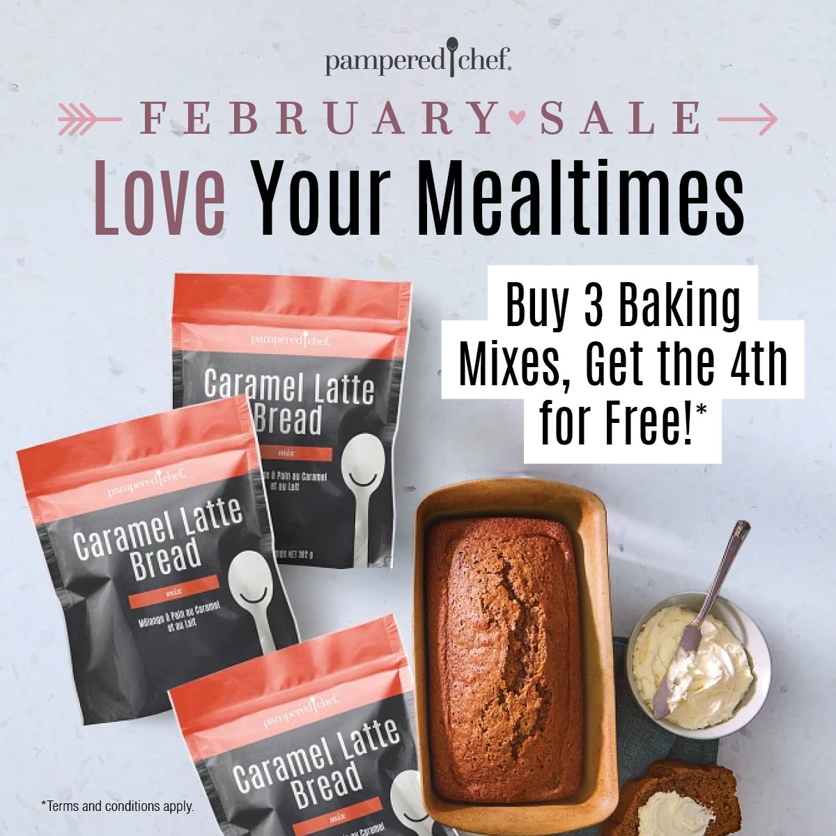 Share the love this month when you buy 3 baking mixes, and get 1 FREE! These breads are all delicious and best of all, made in the USA 🇺🇲 

Check them out anytime here: 👇🧑‍🍳 pamperedchef.com/party/vipstaci…

#PamperedChef #letsgetcooking