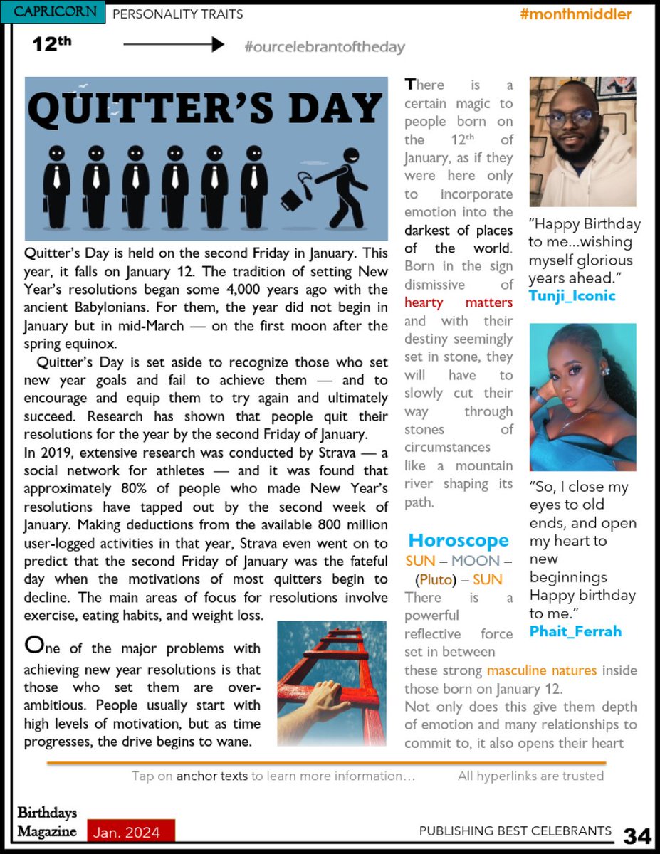 BirthdaysMagaz's tweet photo. #ourcelebrantoftheday February 12,
Meet celebrants of the 12th of January
in the latest edition of
Birthdays Magazine including @Tunji_Iconic @phait_ferrah
@dorcasDugan @DrDeedeeOfili
#BiharPoliticalCrisis #SuperBowl

To feature, visit: https://t.co/ZZA9Wea6Bk
Or send a DM https://t.co/HLC6zseBs3