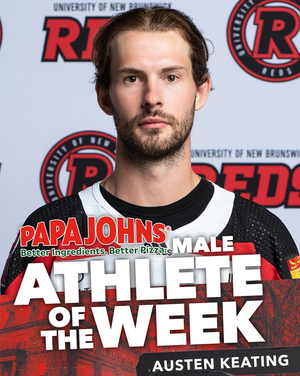 UNBAthletics's tweet photo. AOTW: Congratulations to Jenna Campbell, of the REDS' women's curling team, and Austen Keating, of @UNBMHockey, on being named @PJAtlantic Athletes of the Week.

Campbell - https://t.co/WRjF9mboTj
Keating - https://t.co/CFmI5QSM60

#goredsgo https://t.co/3dzGBqYnxp