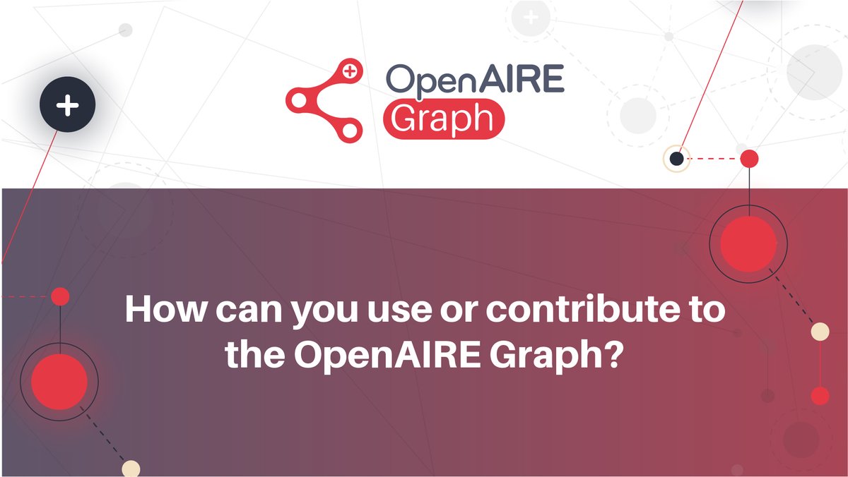 Discover how you can use and contribute to the #OpenAIREGraph in our new website! Whether it be via datasets, API, or @OpenAIRE_eu services, there are many ways you can use and contribute, all while enriching the #OpenScience landscape along the way. Find out how…