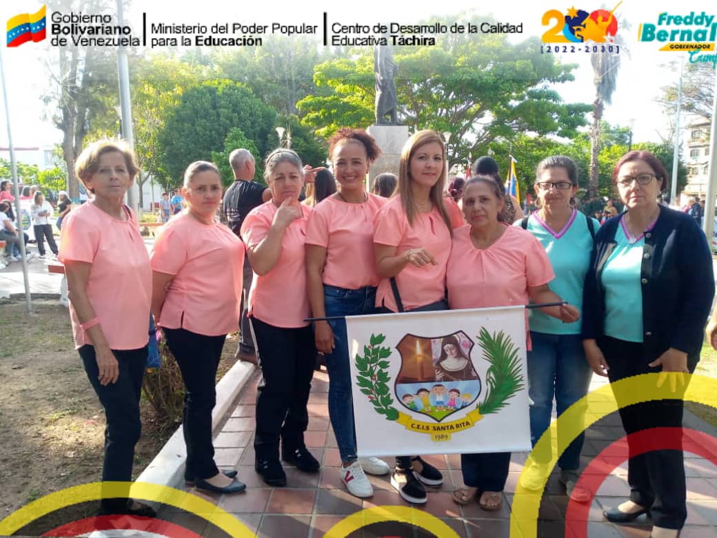 12/02/2024. CEIS. Santa Rita, Simoncito Comunitario Juan Germán Roscio, CEIN. Virgen del Carmen. Presentes en el Desfile del Día de la Juventud. Estado Táchira Municipio Michelena.