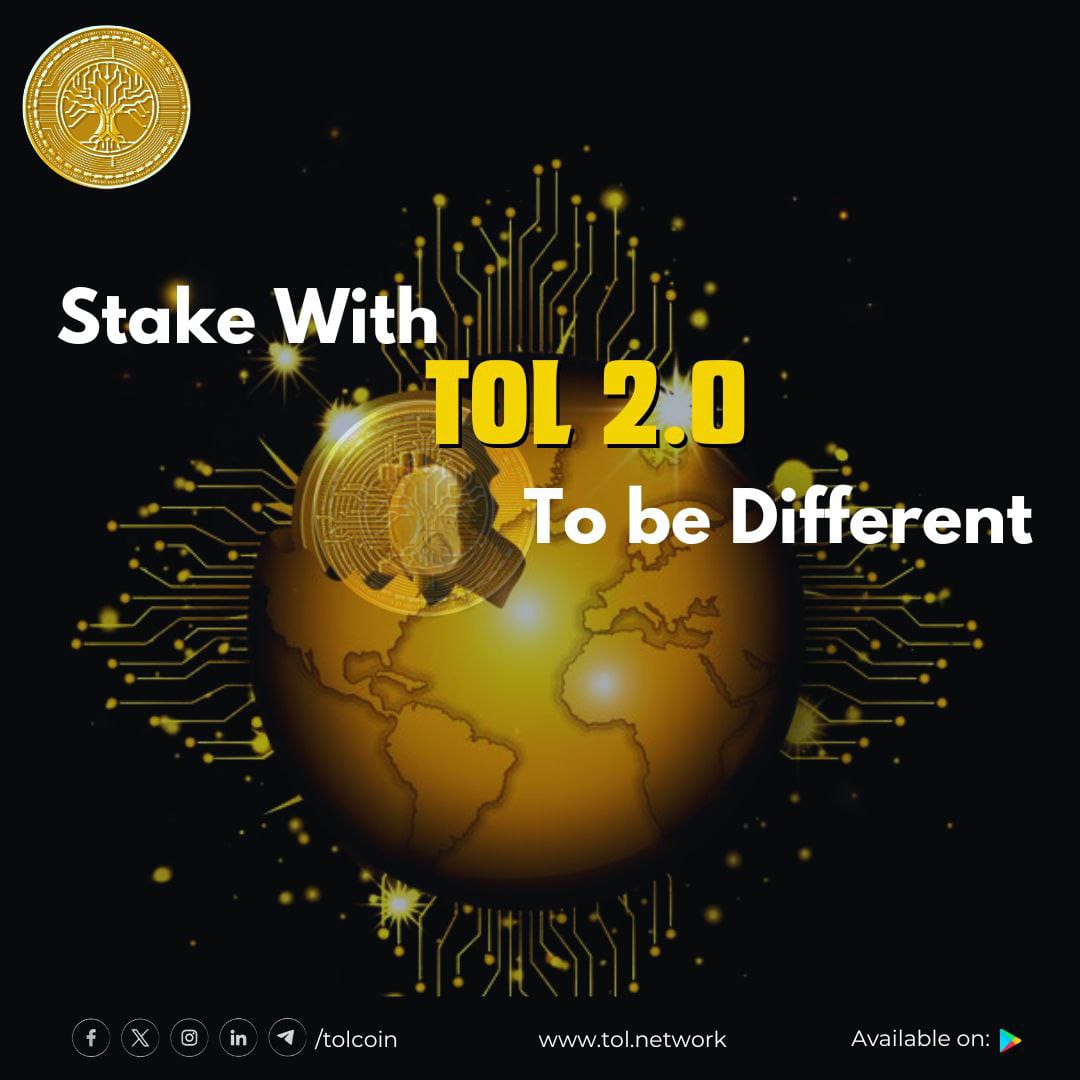 Chart your path to financial distinction with ToL2.0.
Stand out with strategic choices, embrace the difference, and stake with purpose.

Discover more at 🌐tol.network

#Crypto #CryptoNews #CryptoCommunity #cryptotrading
