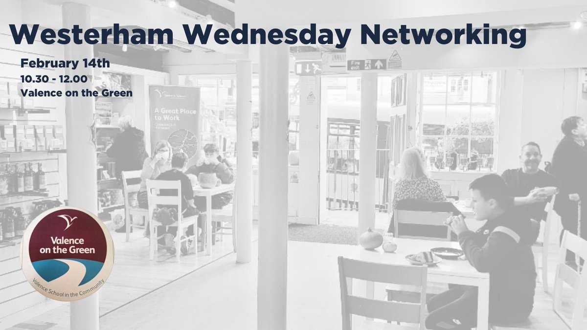 We are looking forward to hosting our #westerhamwednesday #networking meeting at the brand new coffee and gift shop Valence on the Green raising funds for @ValenceSchool 
Book before 3.30pm tomorrow to join us?
sevenoakschamber.com/event/westerha…