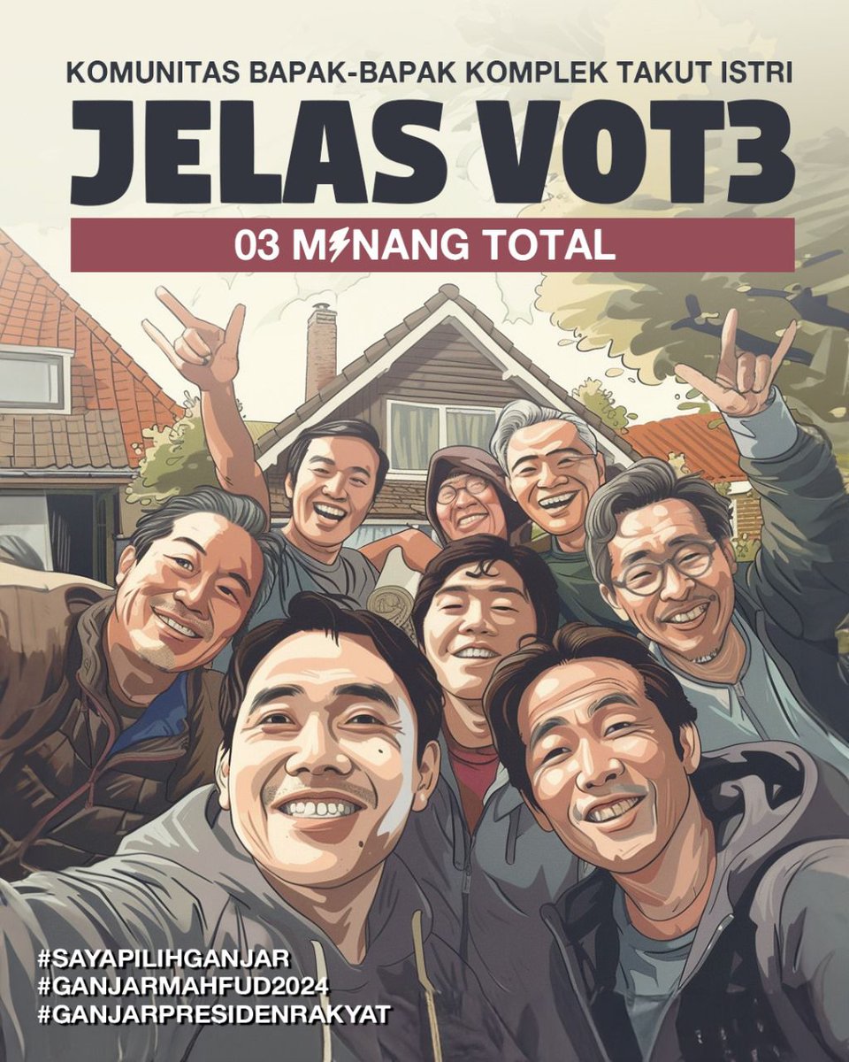 Yuk gasss coblos 03 Ganjar - Mahfud, Tua - Muda, Bapak - Ibu, Kakak - adik, Om - Tante semua wajib hadir ya 14 Feb di TPS kita beri suara kita. Kawal jangan biarkan kebusukan menang. 
salam Tiga Jari 🤟. 
#GanjarMahfudM3nang
#GanjarMahfud2024
#GPMMD3

Gejayan memanggil