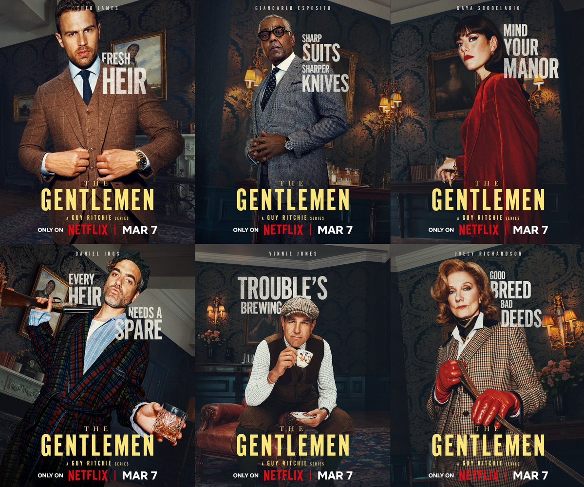 The Gentlemen S1 karakterposters op Netflix België