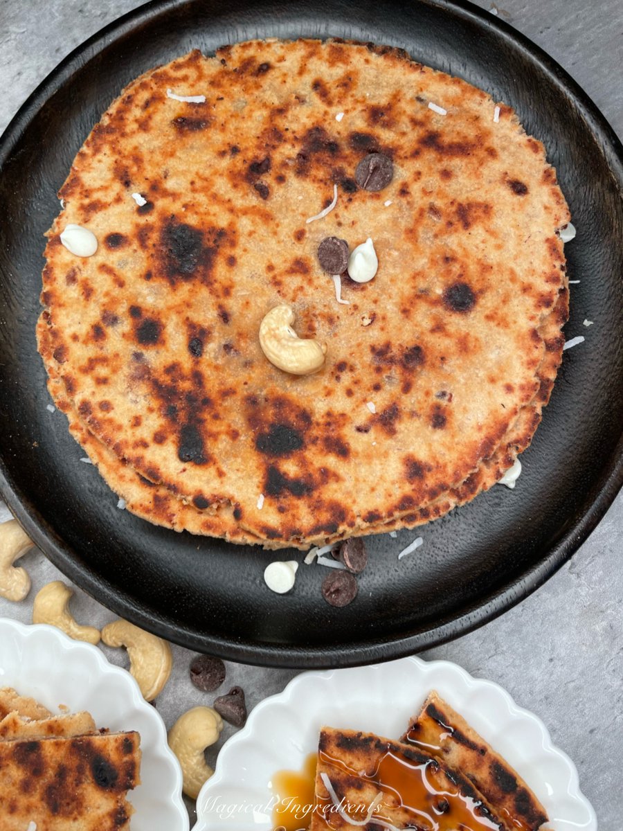magicalingrdnts's tweet photo. This #chocolate #cashew #coconut #caramel #wholewheat #stuffedparatha is the perfect crave worthy #snack/#dessert to satisfy all your sweet cravings. This #makeahead paratha can be served with an extra drizzle of caramel or chocolate! https://t.co/uq8mqr2eeN https://t.co/F20bhHHuYD