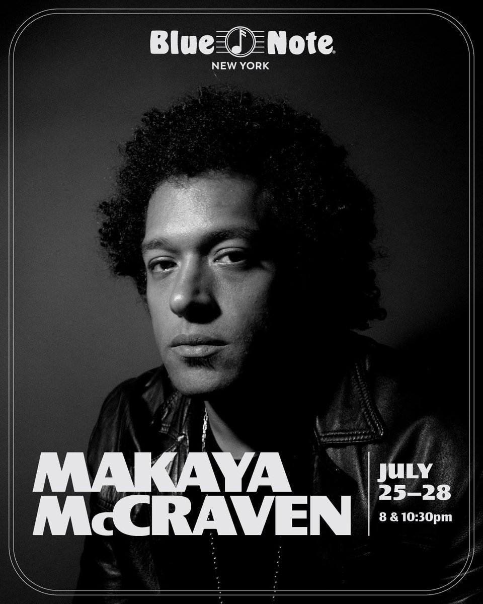 Prolific drummer, composer, and producer @MakayaMcCraven is coming to Blue Note July 25-28! Tickets on sale at the link in bio. bluenotejazz.com/nyc/shows/?eid…