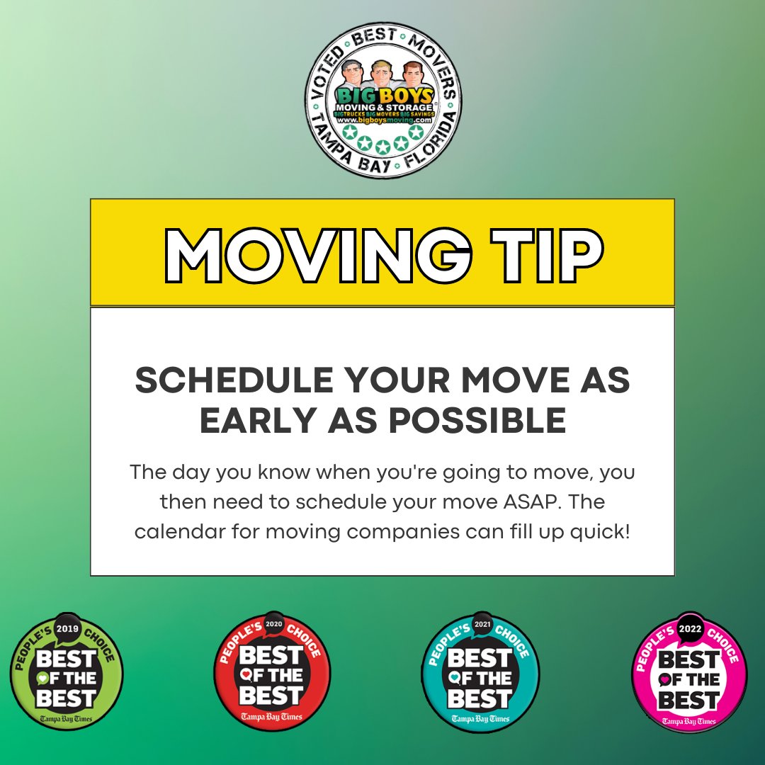 tampamovers's tweet photo. Moving Tip Monday
 
 #VotedBestMovers #BigBoysMoving #TampaMovers #TampaBay #MovingTampa https://t.co/ST0J42rIa1