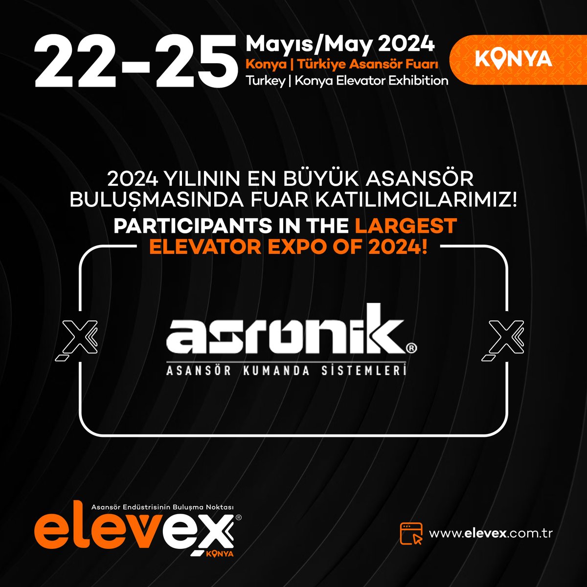 Elevextr's tweet photo. 2024 Yılının En Büyük Asansör Buluşmasında Fuar Katılımcılarımız!

Participants In The Largest Elevator Expo Of 2024!

@asronikasansor

#ELEVEX #AsansörFuarı #KonyaFuarı #AsansörTeknolojileri #AsansörEndüstrisi #YükselişeHazırOlun #YenilikçiAsansörler #AsansörTrendleri #Asansör https://t.co/IRJisPeC0M