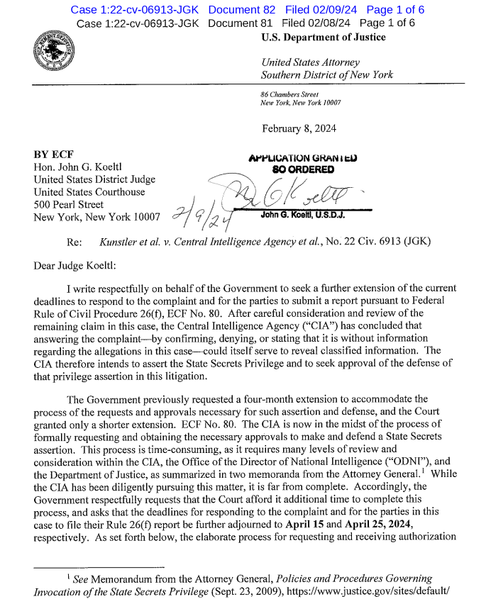 wikileaks's tweet photo. CIA moves to invoke 'State Secrets Privilege' in an attempt to kill off Julian Assange visitors' lawsuit 

Link: https://t.co/8zeJ0Tqh3q https://t.co/d5ml80kKNe