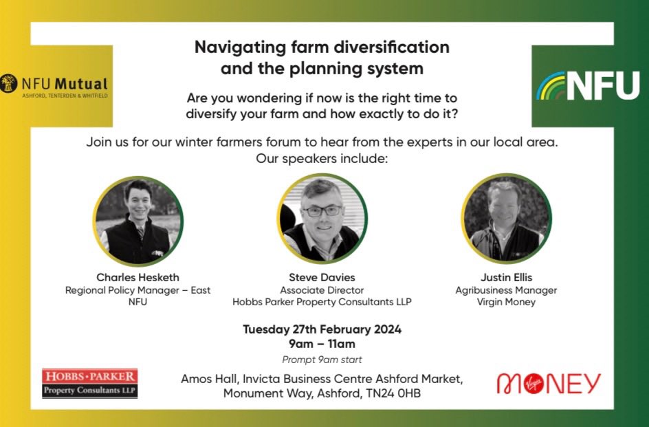 JustinEllisAgri's tweet photo. Quick reminder. Farmers Forum focussing on Diversification on 27th February 9-11am. 
Please confirm to sue_porter@nfumutual.co.uk if you are planning to join.
@nfum_atw @HobbsParker @VirginMoney https://t.co/fw6nwNpGxg