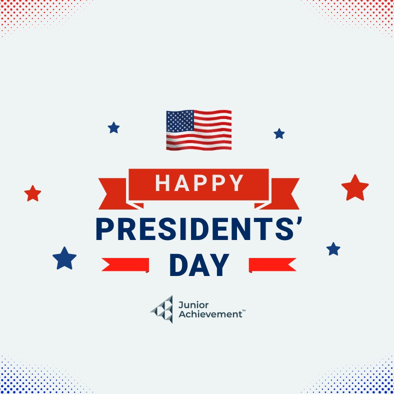 Happy Presidents' Day! 🎩✨ At Junior Achievement, we honor past leaders and inspire future ones. We aim to empower young minds to dream big and lead with impact! 🌟 #PresidentsDay