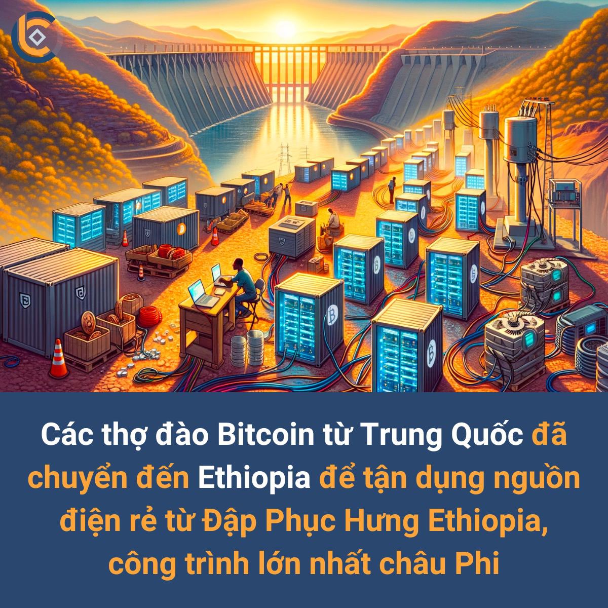 Ethiopia, với giá điện thấp và chính sách mở cửa cho việc đào Bitcoin từ  năm 2022 nhưng cấm giao dịch crypto, trở thành điểm đến hấp dẫn cho các  công ty