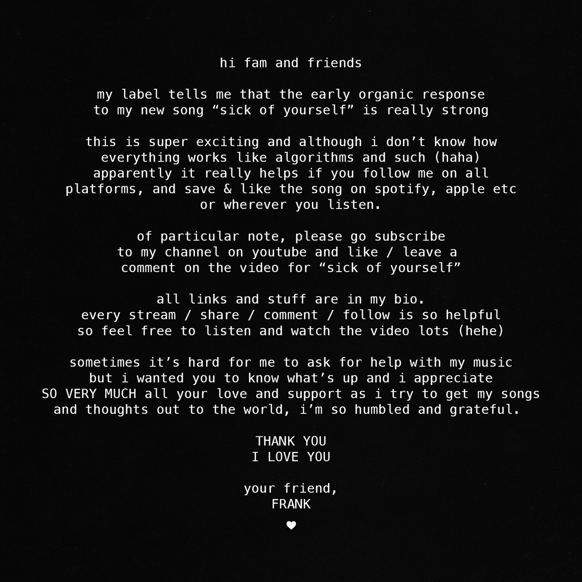 ok guys i need a favor, please read!!!
linktr.ee/talkaboutfrank