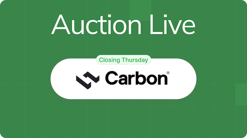 AugmentMarkets's tweet photo. Our last auction for a batch of 1,000 Epic Games shares successfully sold for $475/share.

Auction #3 for @Carbon shares closes this Thursday @ 12pm PT! https://t.co/i3P0juk2jk
