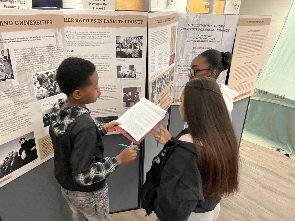 BeyondBellFCPS's tweet photo. Buckley-Carpenter Elementary 5th grade students taking in all the information they are learning about Tent City.  Knowledge is power! 
@BCESMustangCity @FCPSchoolsTN https://t.co/K2qiEjsbmP