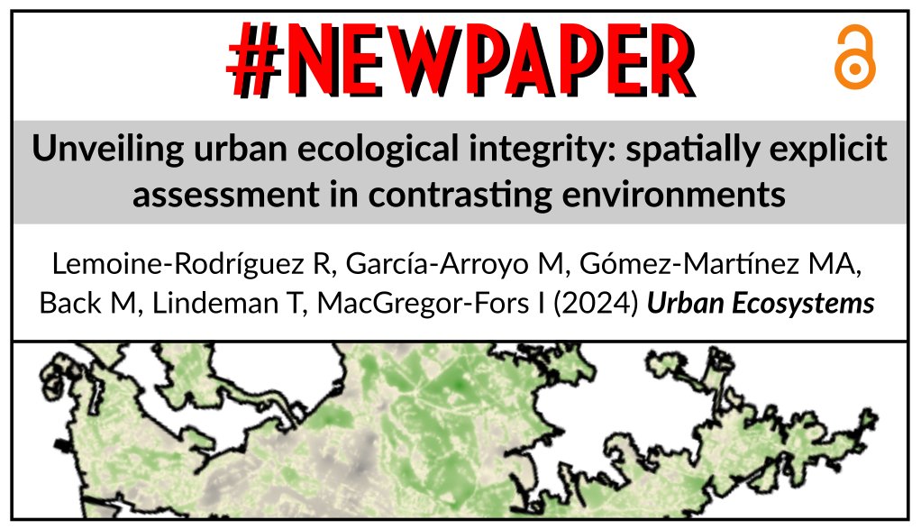 #NewPaper focusing on the urban ecological integrity of Lahti, Finland. Its effectiveness reveals insights beyond NDVI. Amazing collaboration with past and present students! Hoping to meet soon with @LahdenKaupunki to discuss its potential. t.ly/4nbLI #OpenAccess
