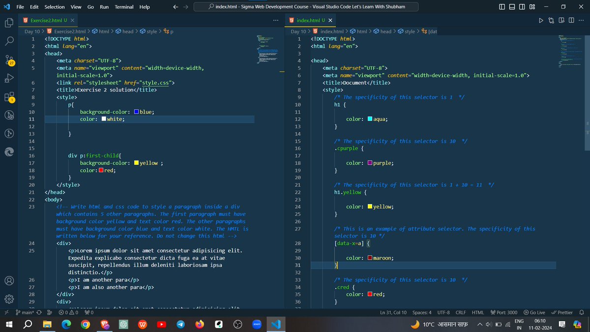shubham_kr02's tweet image. 🎉 Day 11 smashed in the #100DayslearningChallenge! 💥 Dived deep into CSS sizing units: px, rem, em, vh, vw, % &amp;amp; beyond! 📏 From pixels to viewport heights, sizing up your style game just got a whole lot cooler! 💪 #CSSMagic #LearningVibes