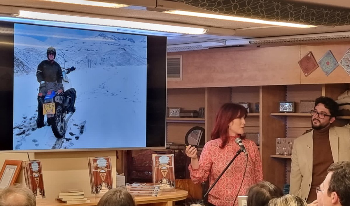 We had a fantastic launch of the Spanish edition of Revolutionary Ride in Madrid on Sat night at the @CentroPerspolis - a beautiful Persian enclave in Spain. Followed by koubideh at Mr Kabab! Thanks to @Lamalasuerte_Ed & @Jpastorgo for their sterling translation and support.