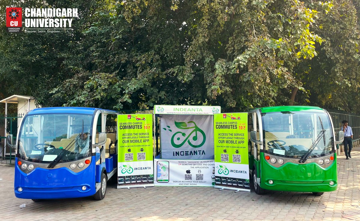 Chandigarh_uni's tweet photo. Another Exciting news for the #CUCommunity!
Introducing "INDEANTA" - your seamless campus commute solution!
Simply scan the QR Code to book your ride and enjoy hassle-free transportation services within the university campus.
Have you experienced riding with #INDEANTA yet❓