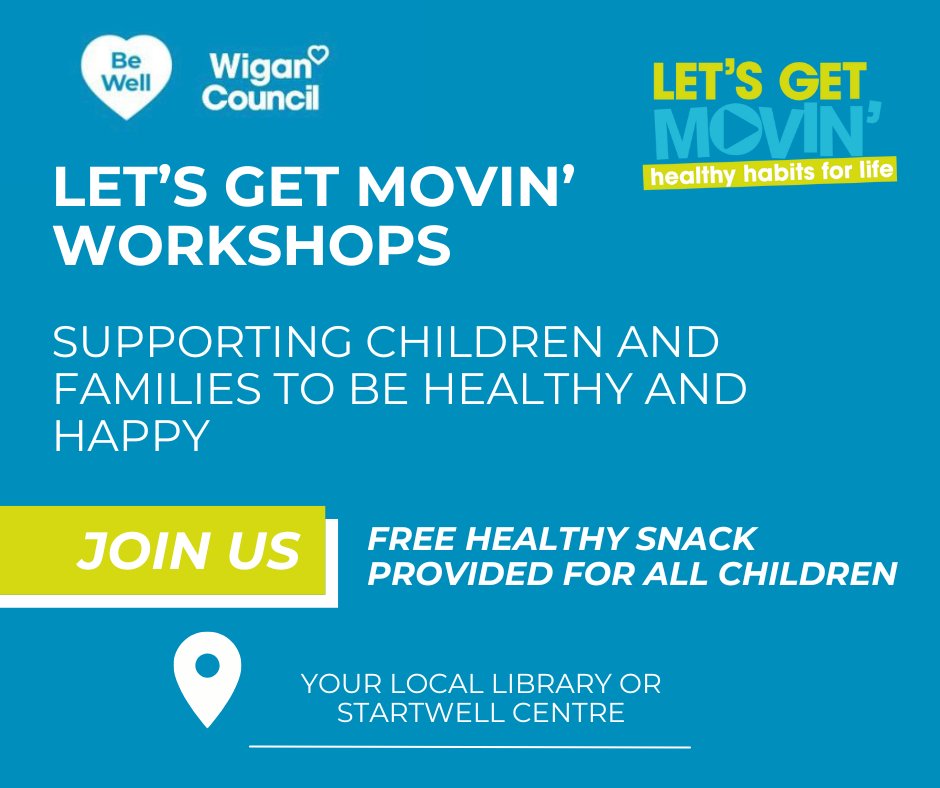 Free fun family workshops in Feb half term - 
20th Feb 12.00pm Hindley library and community centre
21st Feb 10.00am Platt Bridge library
22nd Feb 10.00am Ince library
23rd Feb 10.00am Leigh library
23rd Feb 2.00pm Marsh Green library
No need to book - see you there! @BewellW